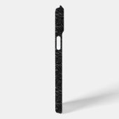 Antieke Zwarte Leren Monogram Tas Case-Mate iPhone Case (Achterkant / Rechts)