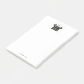 Antieke zwarte schrijfmachine post-it® notes (Schuin)