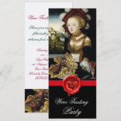 ANTIEKSE WIJNPROEVERIJPARTY VOOR DRUIVEN WIJNGAARD KAART (Voorkant / Achterkant)