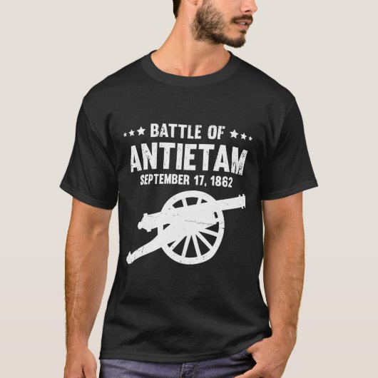 Antietam Burgeroorlog Slag bij Sharpsbur T-shirt (Voorkant)
