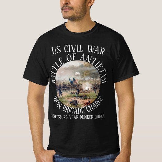 ANTIETAM GEVECHT AMERIKAANSE BURGEROORLOG IJZEREN  T-SHIRT (Voorkant)