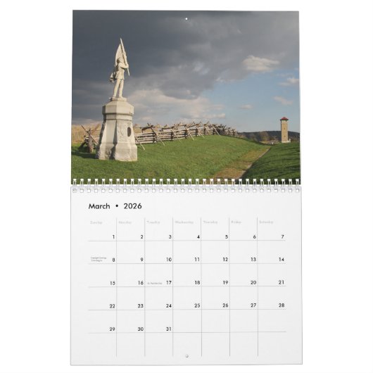 Antietam Kalender (Mar 2026)