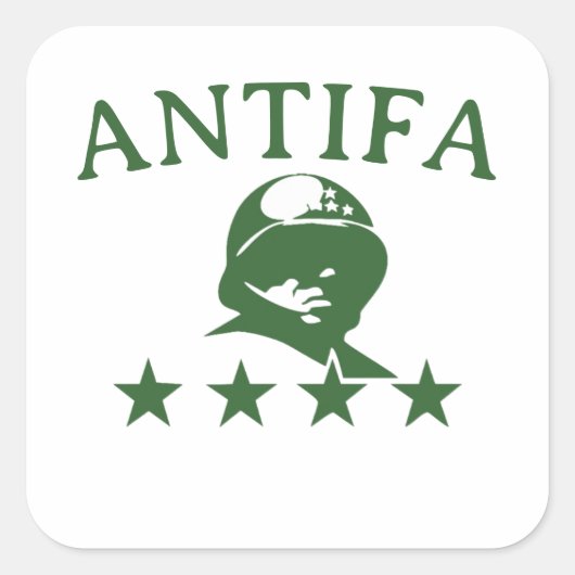 ANTIFA Algemeen Vierkante Sticker (Voorkant)