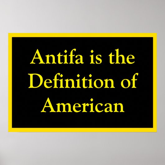 Antifa Defines Patriotic American Poster (Voorkant)