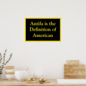 Antifa definieert patriottische Amerikaan Poster (Keuken)