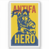 ANTIFA HELDEN SERIE: Captain America Sticker (Voorkant)