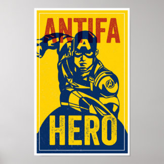 ANTIFA HELDEN SERIE: Captain American Poster