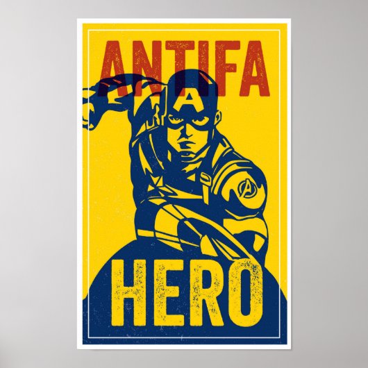 ANTIFA HELDEN SERIE: Captain American Poster (Voorkant)