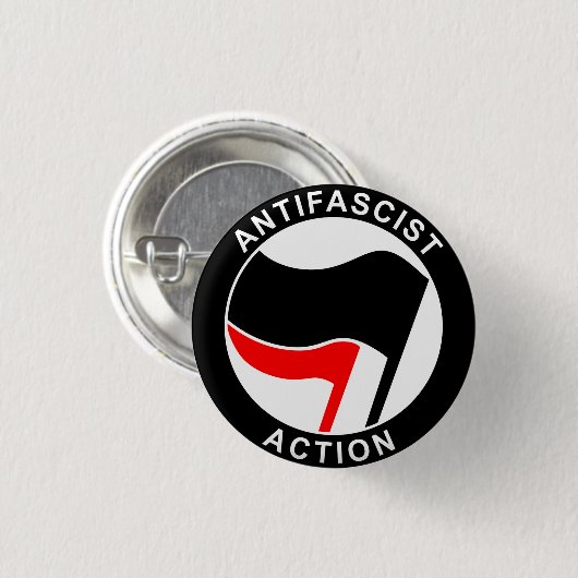 Antifascist Ronde Button 3,2 Cm (Voorkant /achterkant)