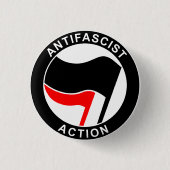 Antifascist Ronde Button 3,2 Cm (Voorkant)