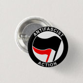 Antifascist Sticker Ronde Button 3,2 Cm (Voorkant /achterkant)