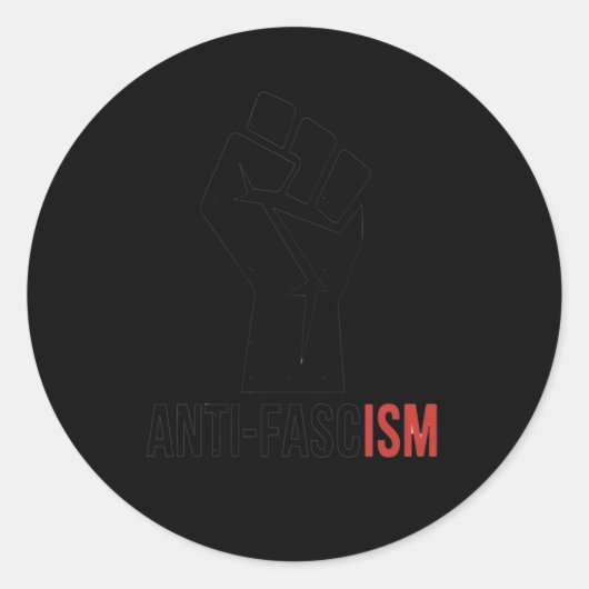 antifascistische eerste Sticker (Voorkant)