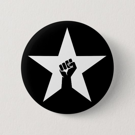 antifascistische ster ronde button 5,7 cm (Voorkant)