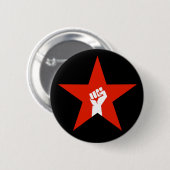 antifascistische ster ronde button 5,7 cm (Voorkant /achterkant)