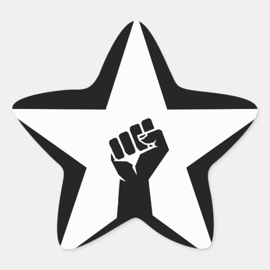 antifascistische ster ster sticker (Voorkant)