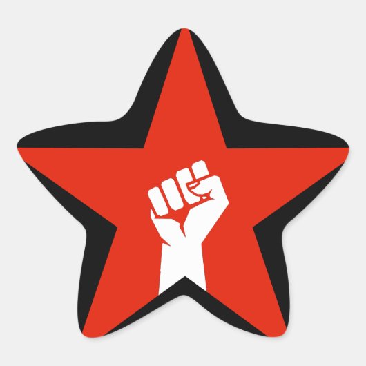 antifascistische ster sticker (Voorkant)
