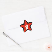 antifascistische ster sticker (Envelop)