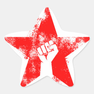 antifascistische ster sticker