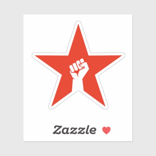 antifascistische ster sticker (Vel)