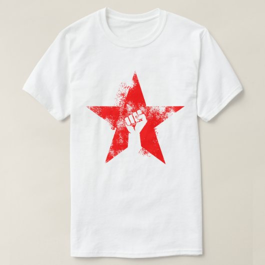 antifascistische ster t-shirt (Design voorkant)