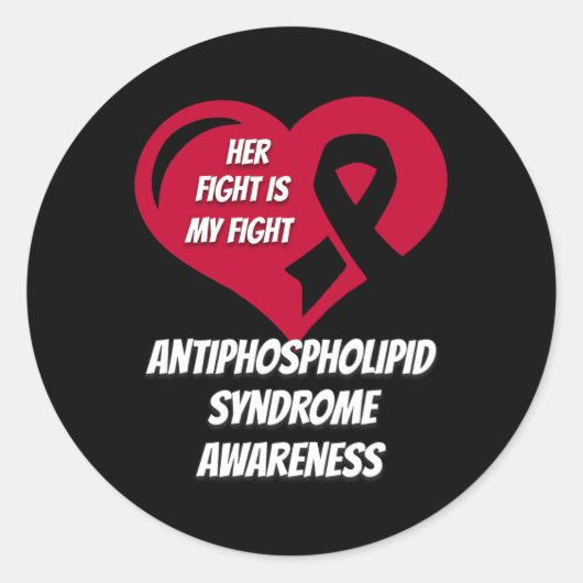 Antifosfolipide Syndroom Bewustheid Ronde Sticker (Voorkant)