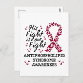 Antifosfolipidesyndroom Bewustzijn, zijn strijd is Briefkaart (Voorkant / Achterkant)