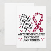 Antifosfolipidesyndroom Bewustzijn, zijn strijd is Kaart (Voorkant / Achterkant)