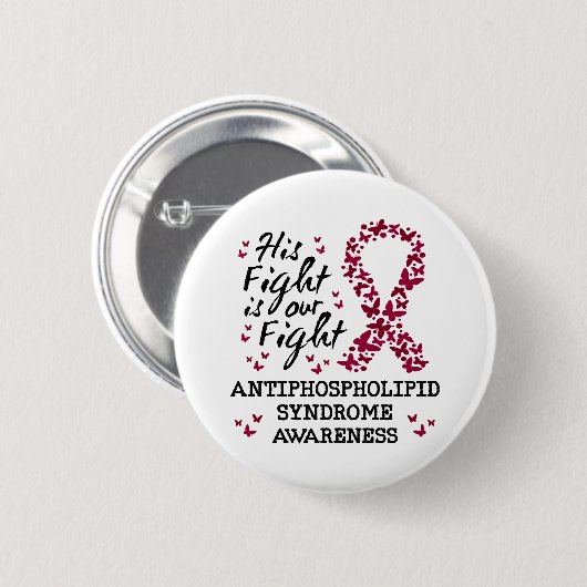 Antifosfolipidesyndroom Bewustzijn, zijn strijd is Ronde Button 5,7 Cm (Voorkant /achterkant)