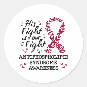 Antifosfolipidesyndroom Bewustzijn, zijn strijd is Ronde Sticker