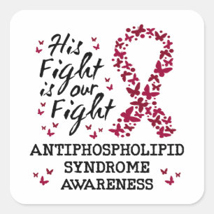 Antifosfolipidesyndroom Bewustzijn, zijn strijd is Vierkante Sticker
