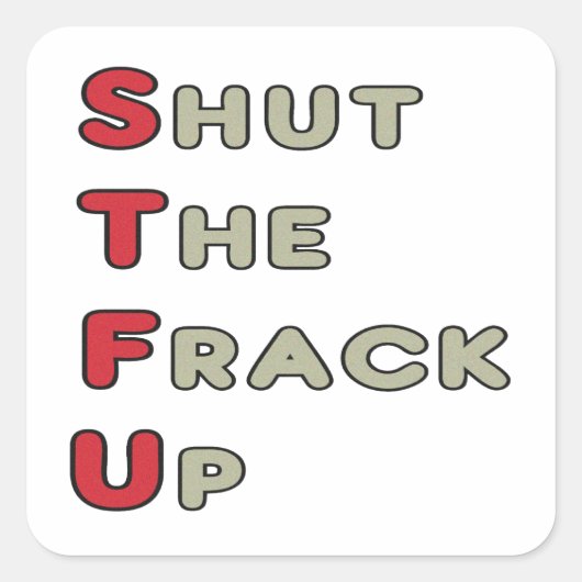 antifracking vierkante sticker (Voorkant)