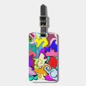 Antigeometrische variatie bagagelabel (Voorkant verticaal)