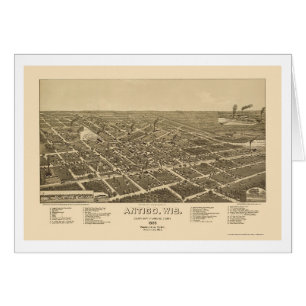 Antigo, WI Panorama Map - 1886