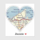 Antigonish Nova Scotia Retro kaart Sticker (Vel)