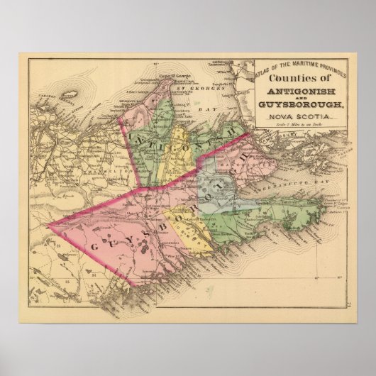 Antigonish, provincie Guysborough, NS Poster (Voorkant)