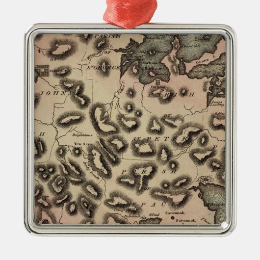 Antigua 2 metalen ornament (Voorkant)