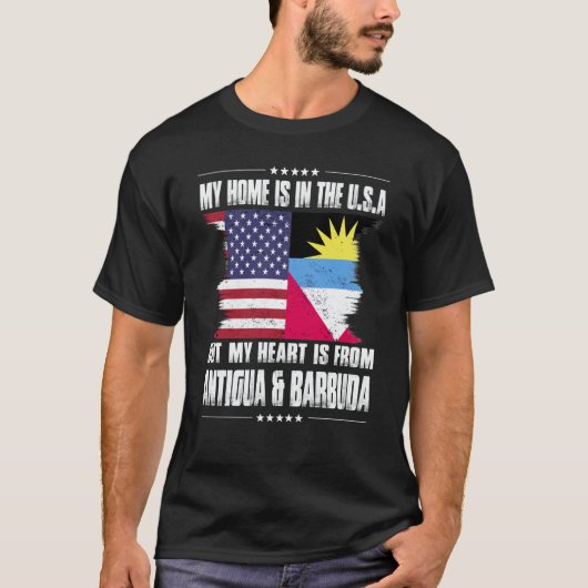 Antigua American Patriot Grown Proud Home Heart US T-shirt (Voorkant)