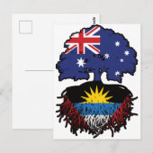Antigua Antiguan Australia Tree Roots Briefkaart (Voorkant / Achterkant)