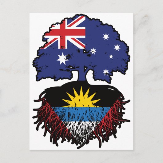 Antigua Antiguan Australia Tree Roots Briefkaart (Voorkant)