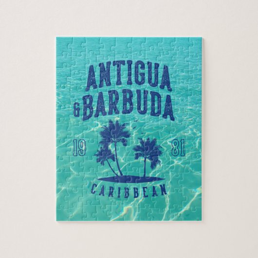 Antigua & Barbuda Caraïbische Palmboom Legpuzzel (Verticaal)