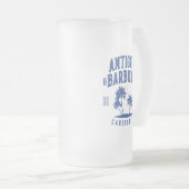 Antigua & Barbuda Caraïbische Palmboom Matglas Bierpul (Voorkant rechts)