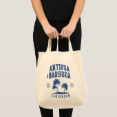 Antigua & Barbuda Caraïbische Palmboom Tote Bag (Voorkant (product))
