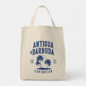 Antigua & Barbuda Caraïbische Palmboom Tote Bag (Achterkant)