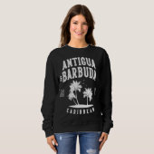 Antigua & Barbuda Caraïbische Palmboom Trui (Voorkant volledig)