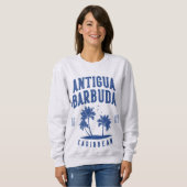 Antigua & Barbuda Caraïbische Palmboom Trui (Voorkant volledig)