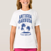 Antigua & Barbuda Caribbean Palm Tree Kids T-shirt (Voorkant)