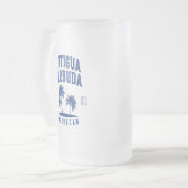 Antigua & Barbuda Caribbean Palm Tree Matglas Bierpul (Voorkant links)