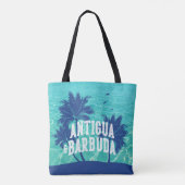 Antigua & Barbuda Caribbean Palm Tree Tote Bag (Achterkant)