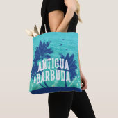 Antigua & Barbuda Caribbean Palm Tree Tote Bag (Dichtbij)