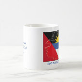 ANTIGUA BARBUDA FLAG Scripting Gepersonaliseerd Wh Koffiemok (Center)